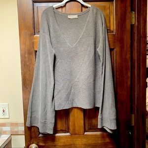 Bell-Sleeved Ecru Sweater